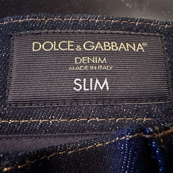 NWOT DOLCE & GABBANA Dark Wash Slim Jeans 👖 - US 42”, Dark Blue - Picture 6 of 8